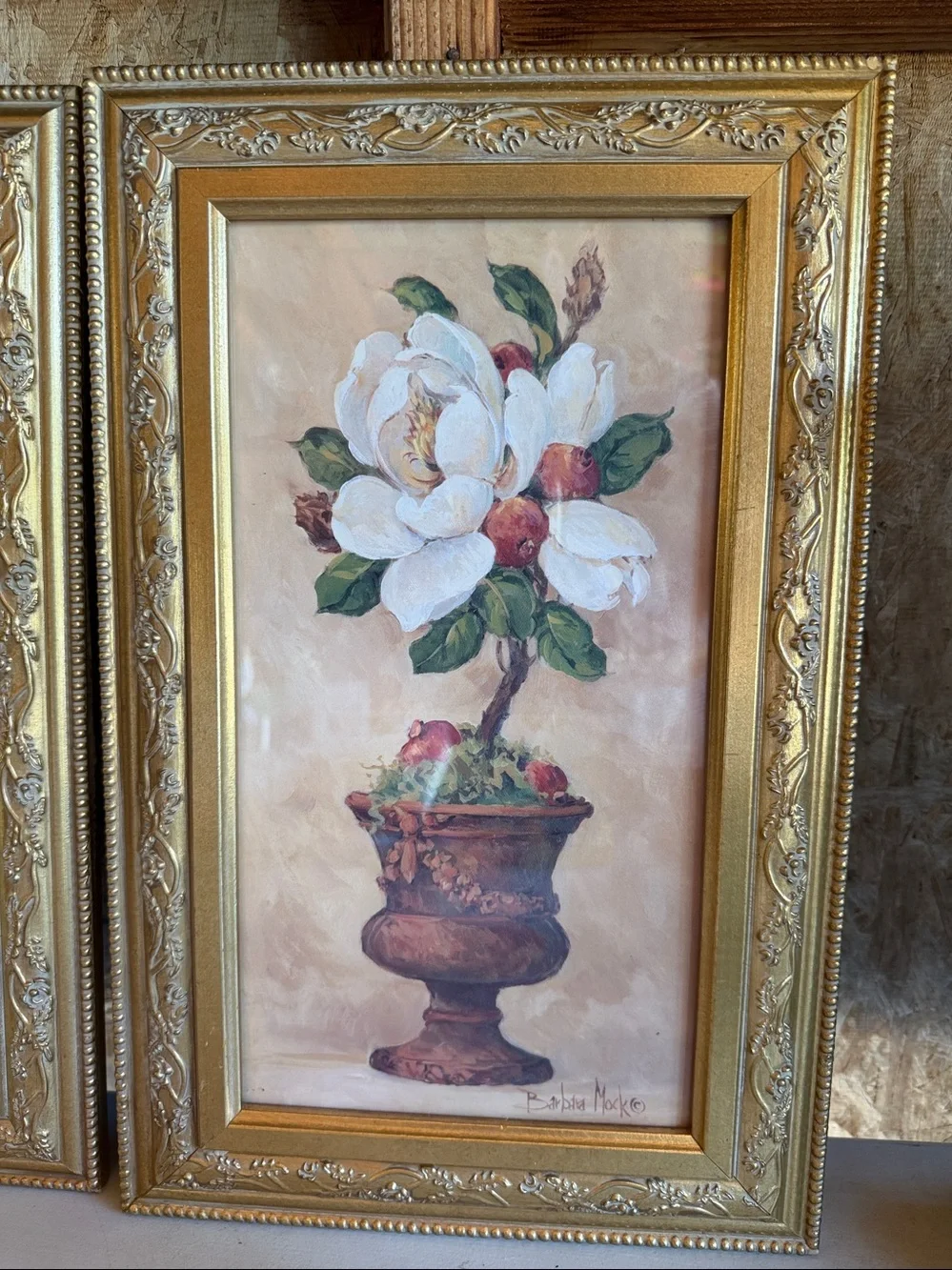 Barbara Mock Magnolia Topiary Set of 2